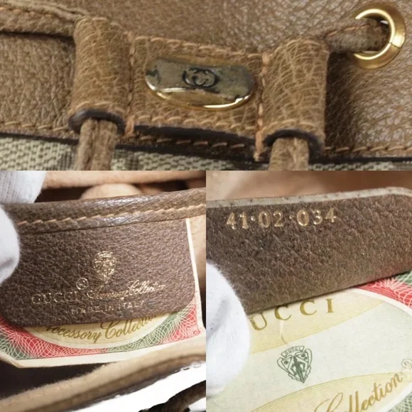 GUCCI Vintage Sherry Line GG Web Drawstring Shoulder Bag - Picture 4 of 15